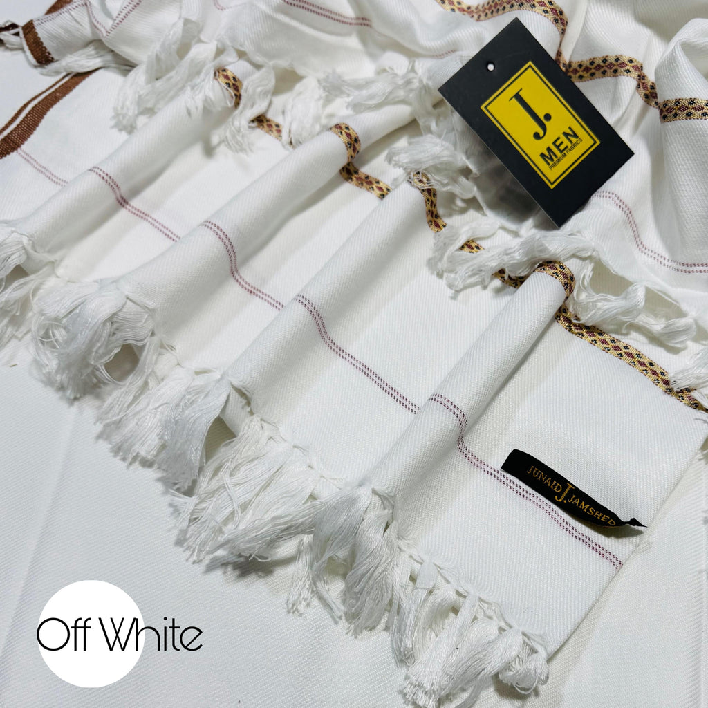 J. Men’s Shawl Off White (3802)