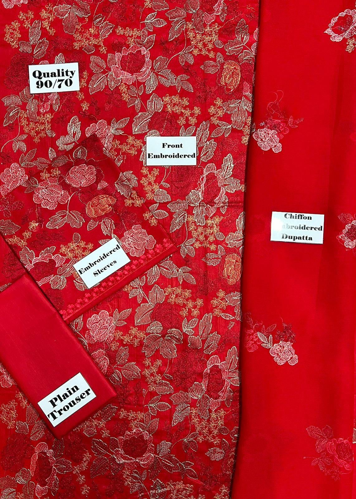 Heavy Embroidered Lawn 3pc