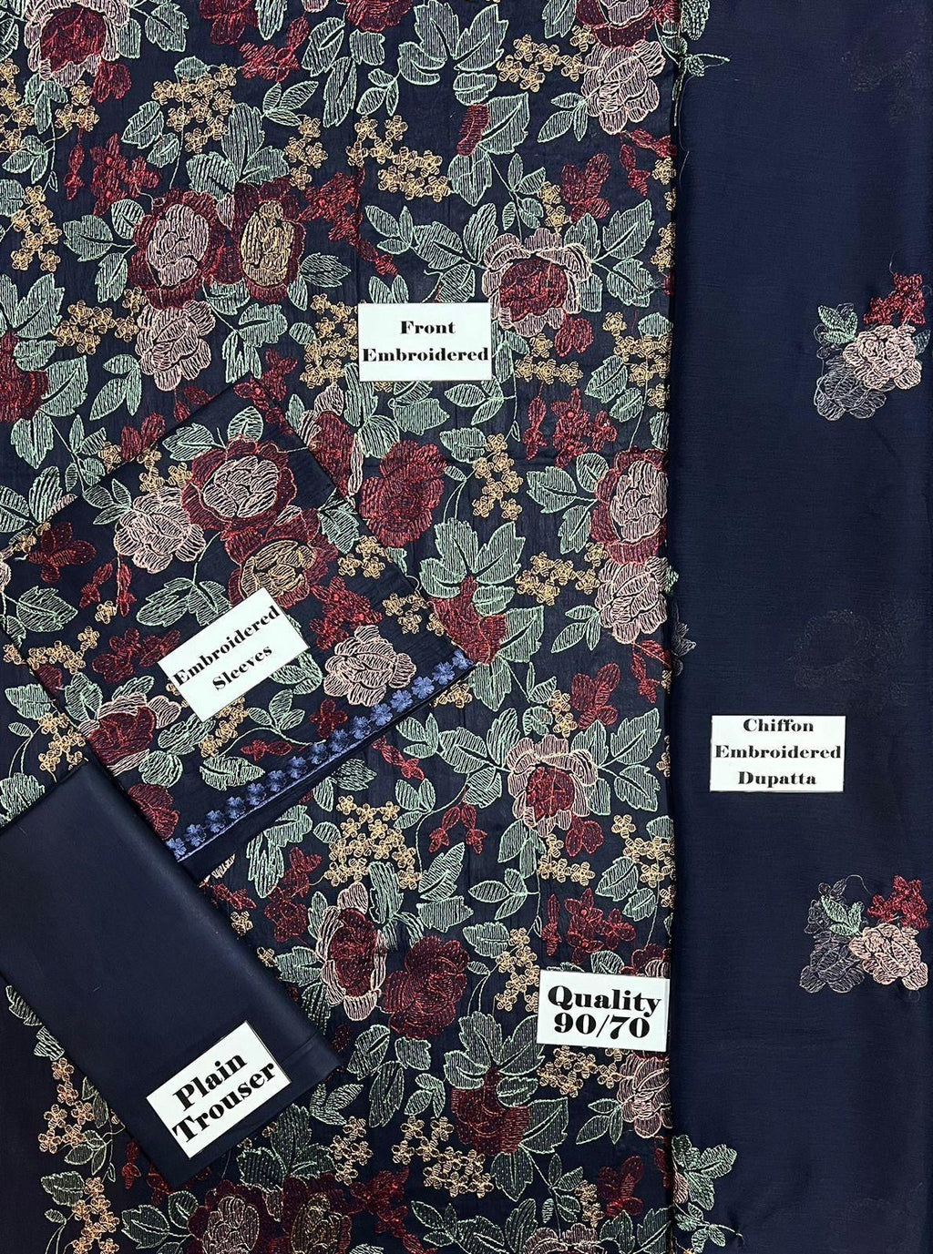 Heavy Embroidered Lawn 3pc