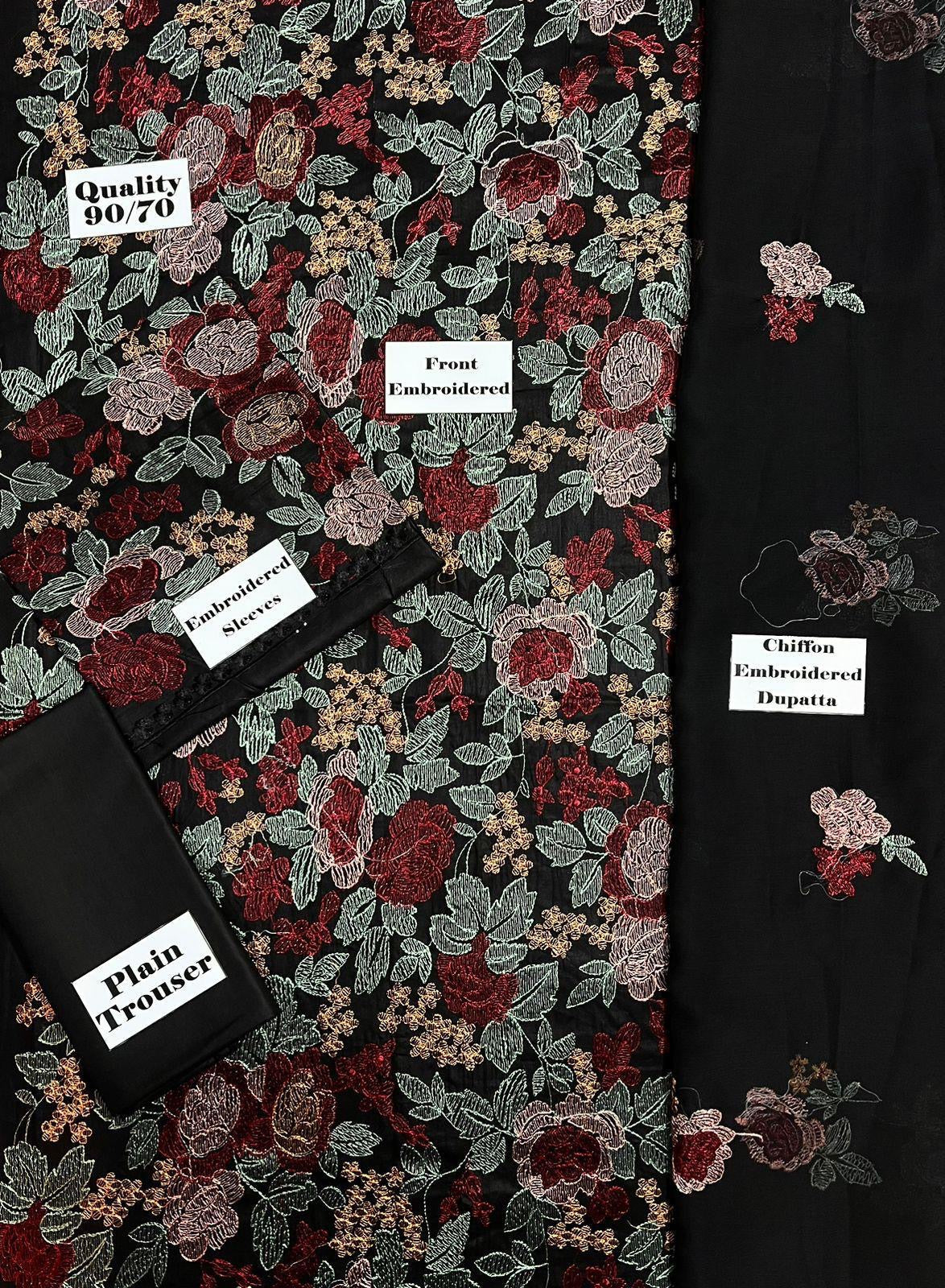 Heavy Embroidered Lawn 3pc