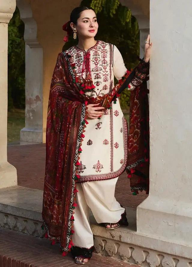 Heavy Embroidered Lawn 3pc