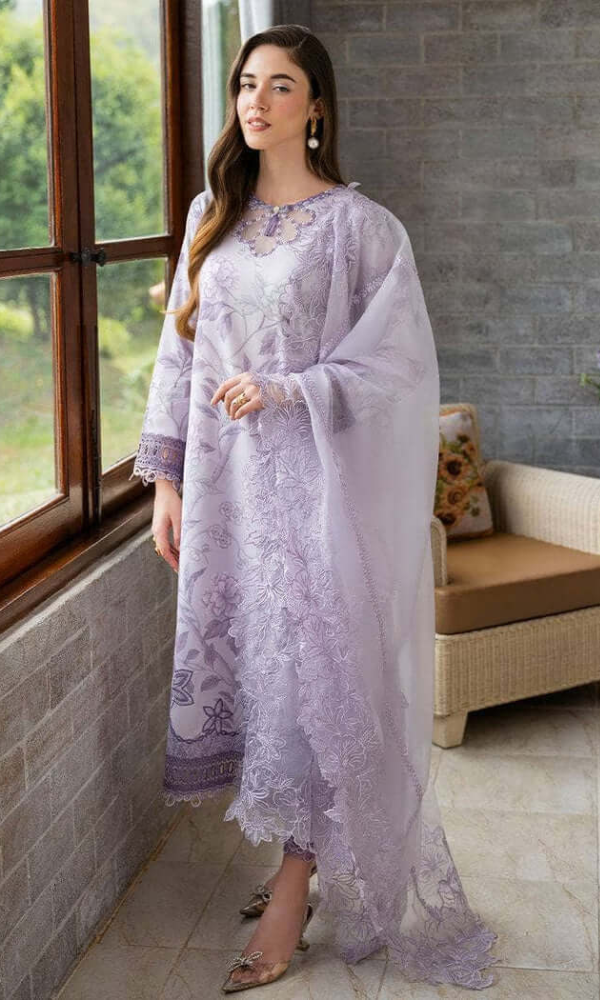 MUSHQ-MULBERRY PURPLE-PRINTED EMBROIDERED LAWN UNSTICHED 3PC (SL-1855)
