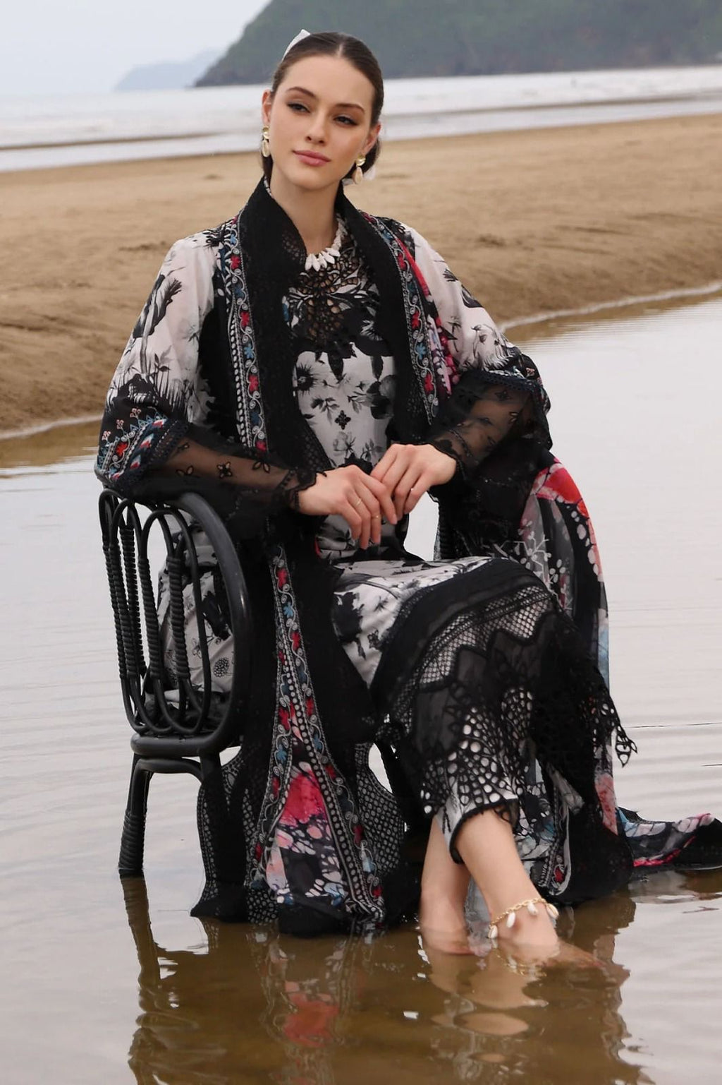 NUREH LAWN PRINT EMBROIDERED 3pc SL-175