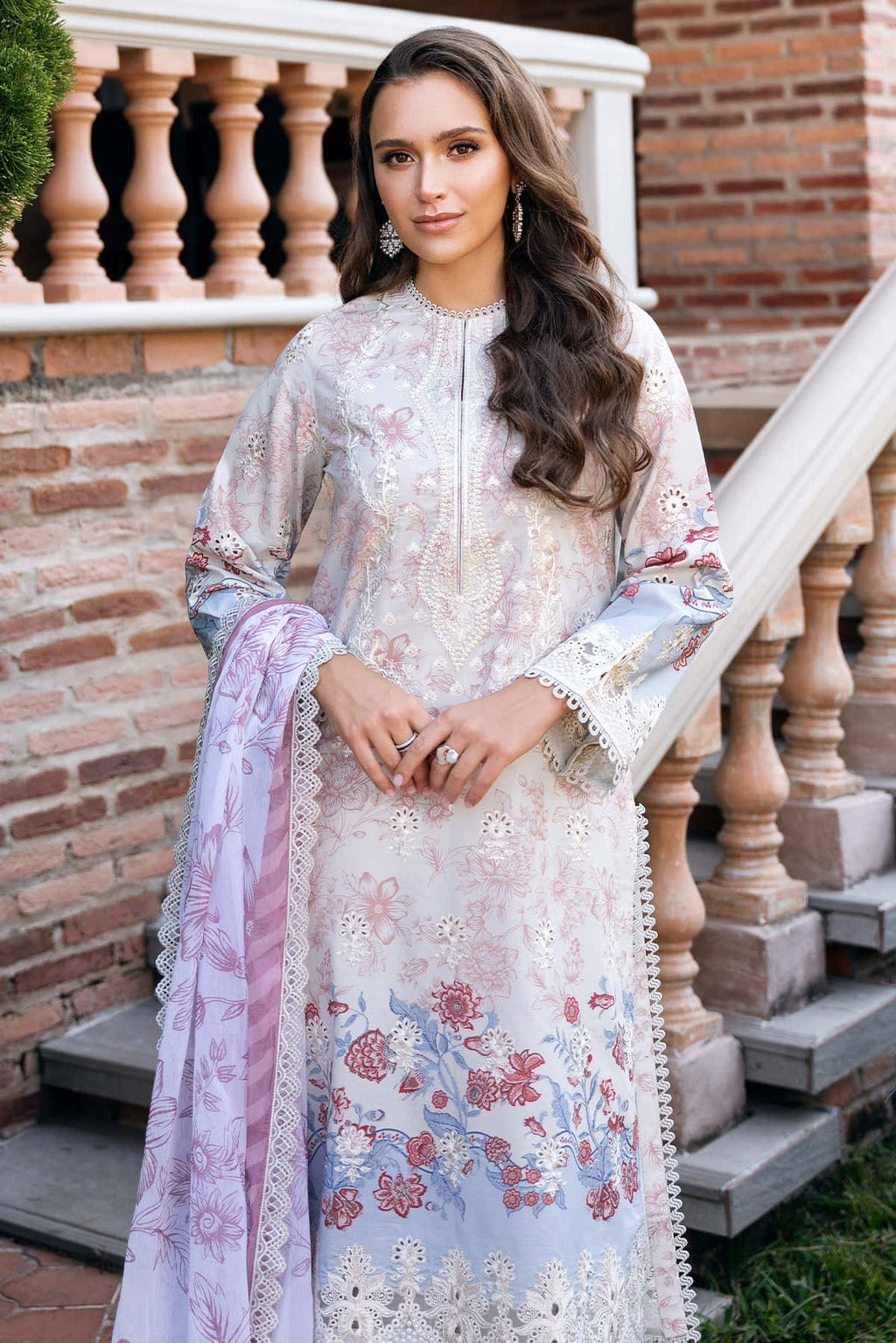 Afrozeh Print Embroidered Lawn SL-5488