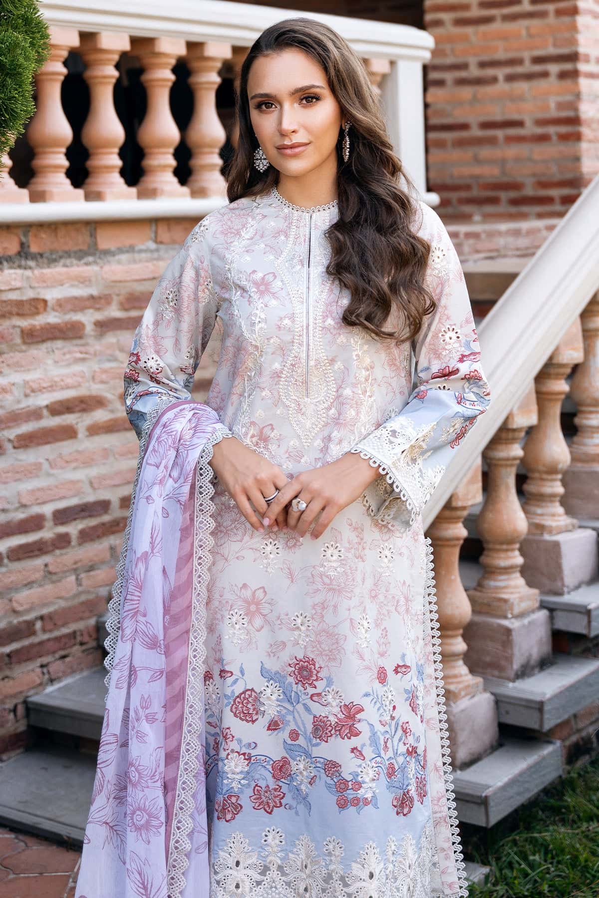 Afrozeh Print Embroidered Lawn SL-5488