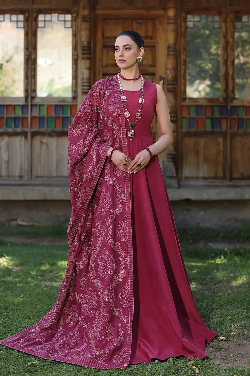 BAREEZE-HEAVY EMBROIDERED DHANAK UNSTICH 3pc (SL-842)
