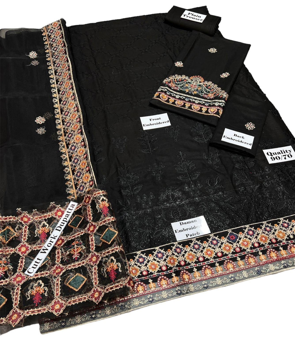 Heavy Embroidered Lawn 3pc