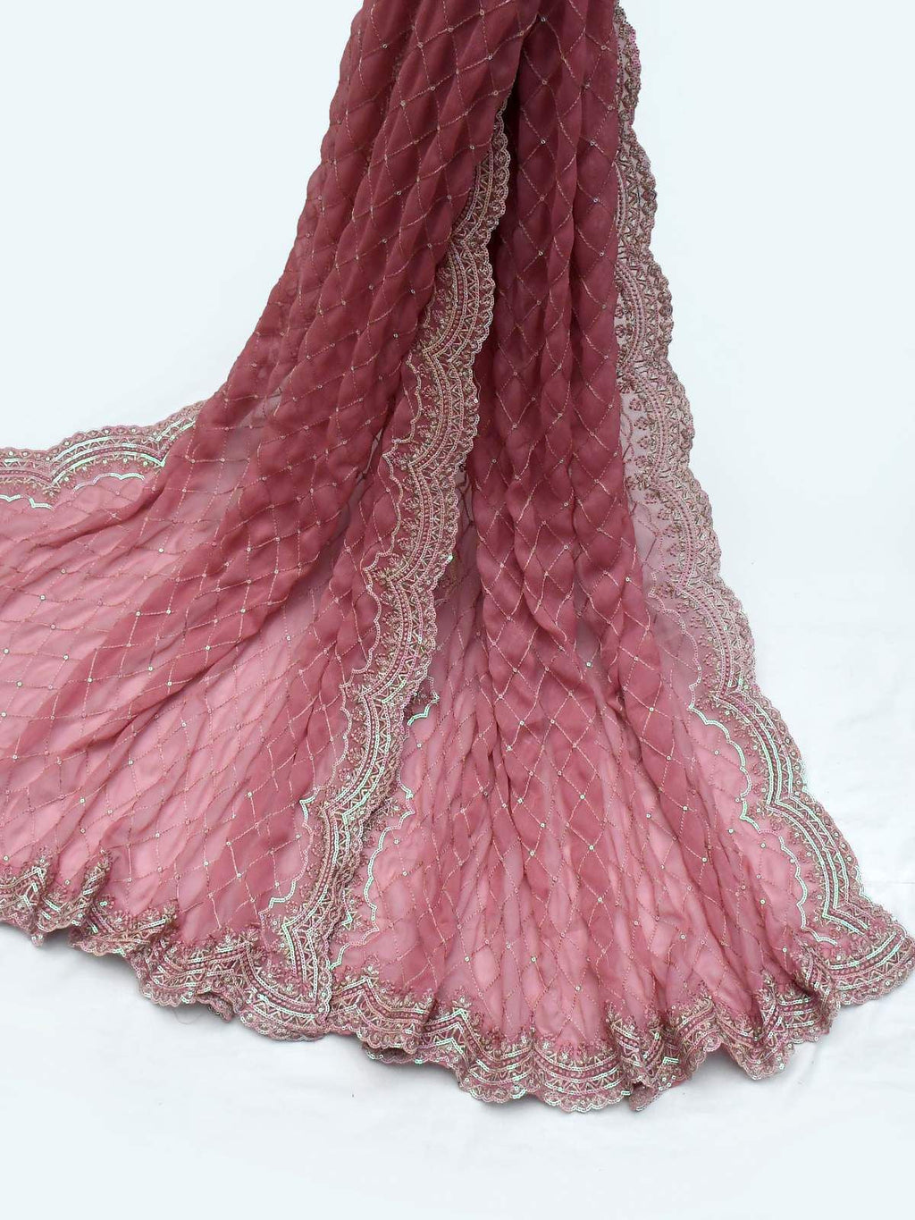 AKBAR ASLAM-LUXURY EMBROIDERED HANDEMBLISH - UNSTICHED FORMAL DRESS ORGANZA 3PC (SL-9883)