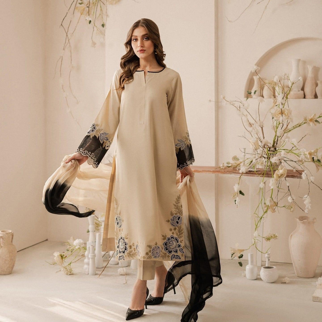 Heavy Embroidered Lawn 3pc