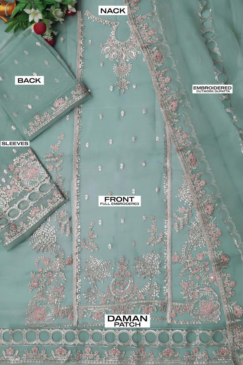 MARIA B - LUXURY FORMAL DRESS ORGANZA 3PC UNSTICHED (SL-4360)