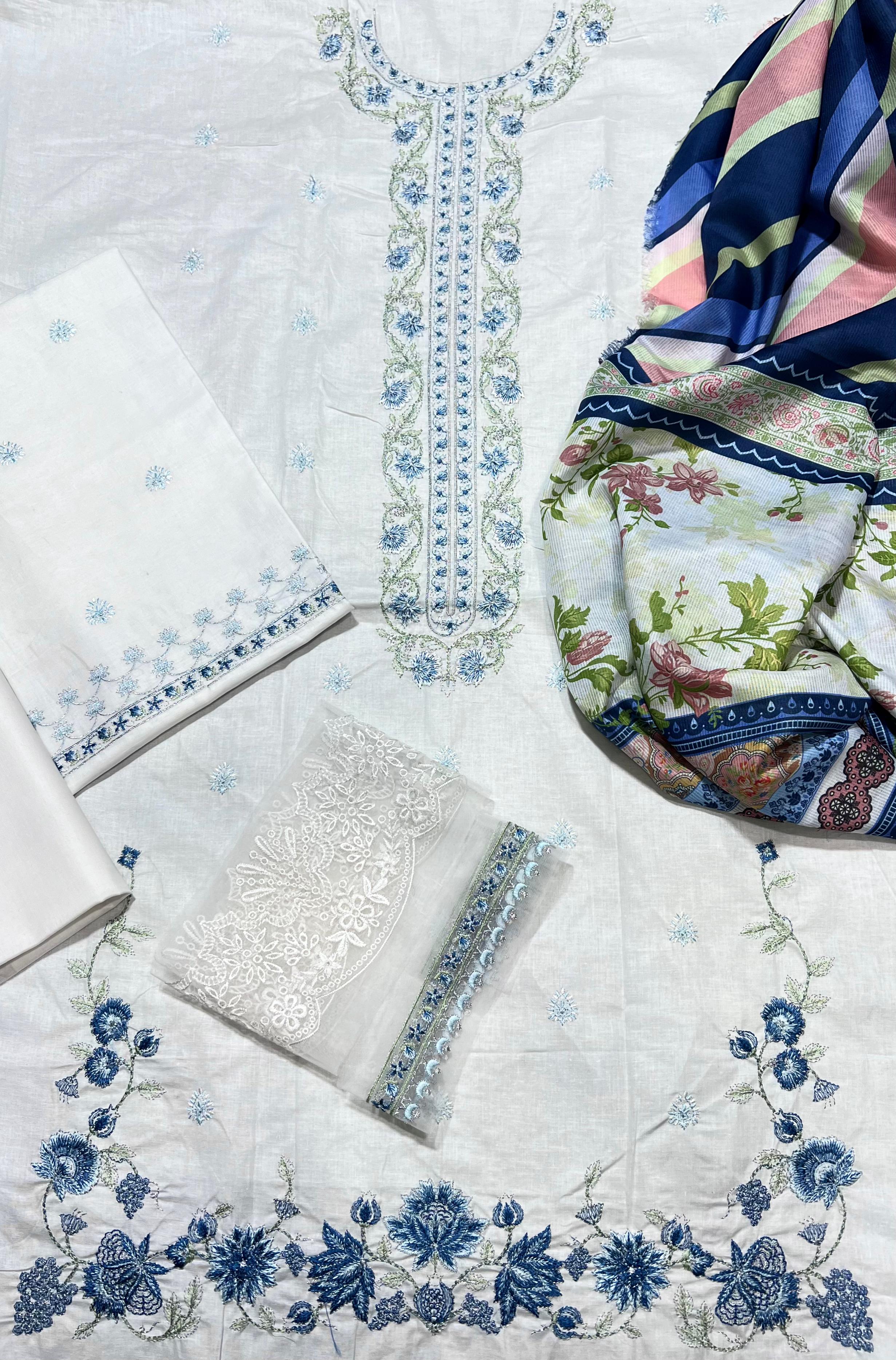 DUR E FISHAN EMBROIDERED LAWN 3pc