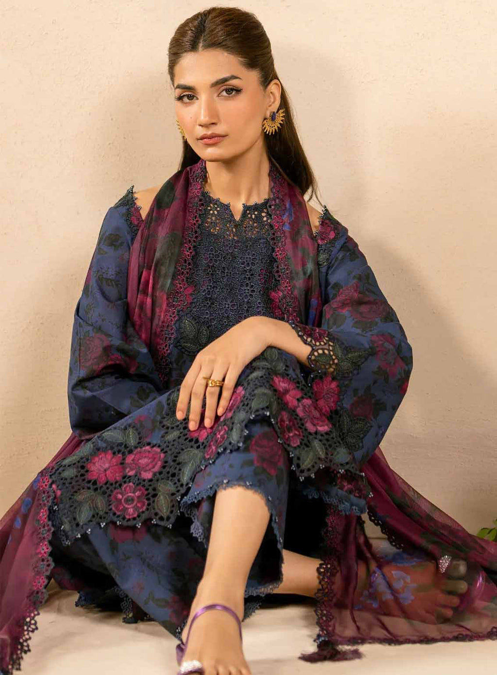 IZNIK PRINT LAWN EMBROIDERED 3pc SL-2512