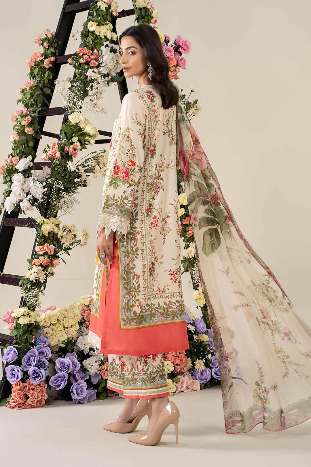 MARIA B PRINT EMBROIDERED LAWN 3pc SL-2605A