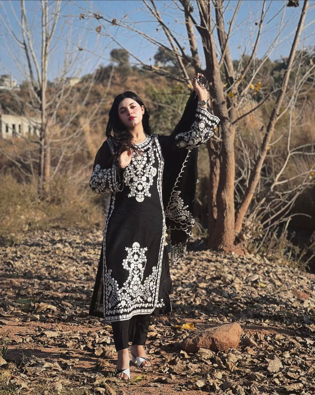 Luxury Embroidered Lawn 3pc SL-804