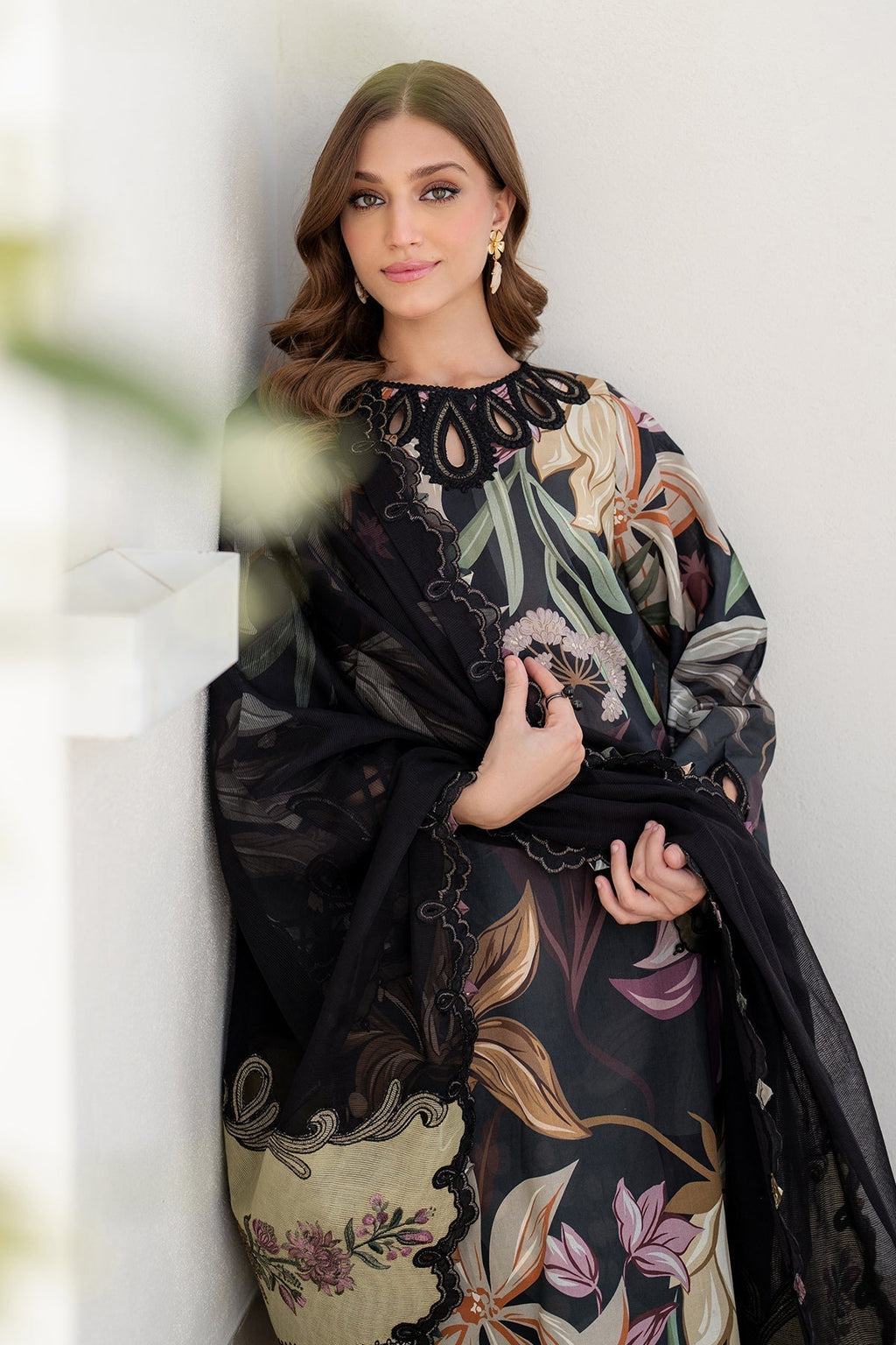 Baroque Print Embroidered Lawn 3pc SL-3050