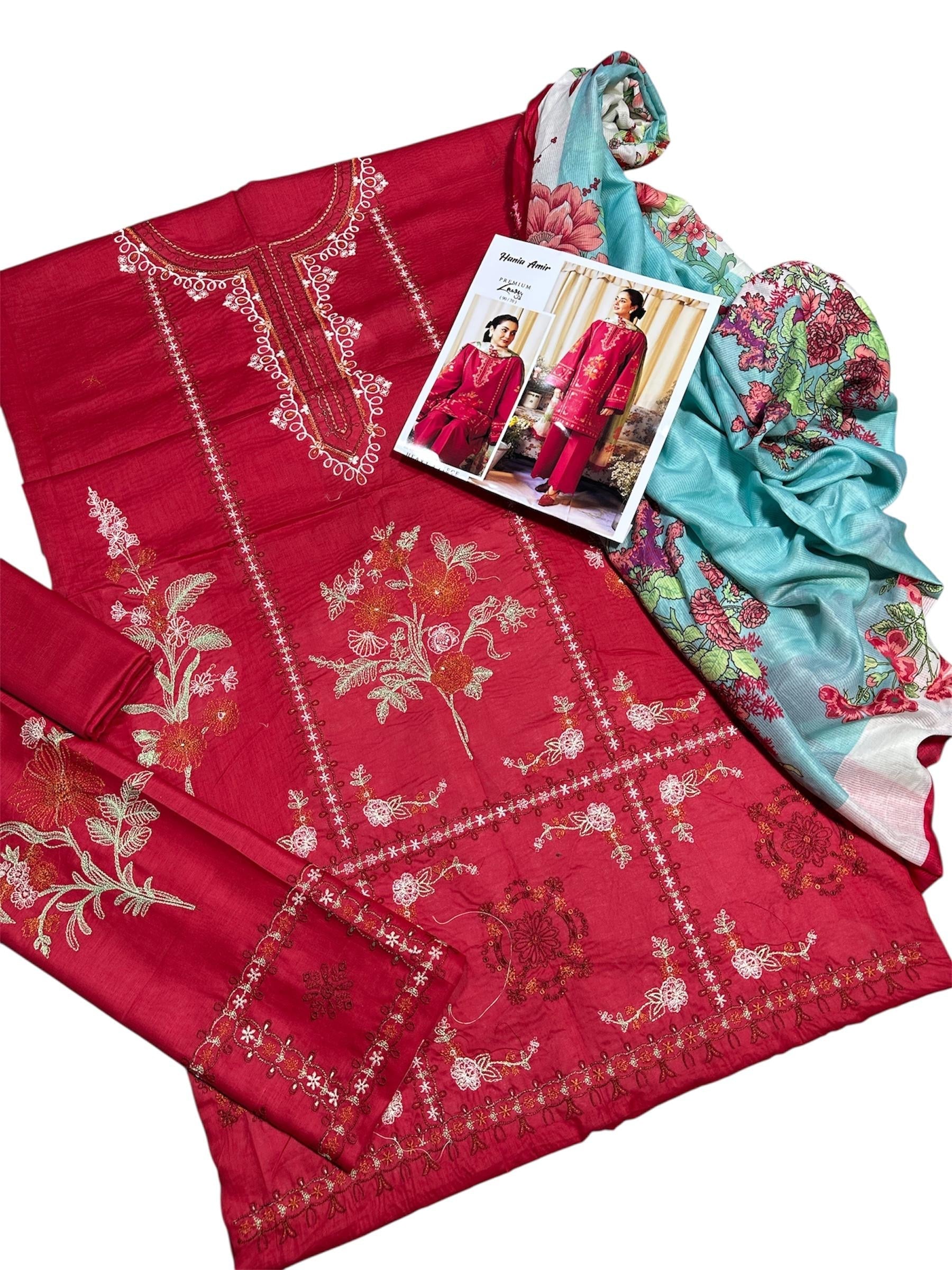 Heavy Embroidered Lawn 3pc