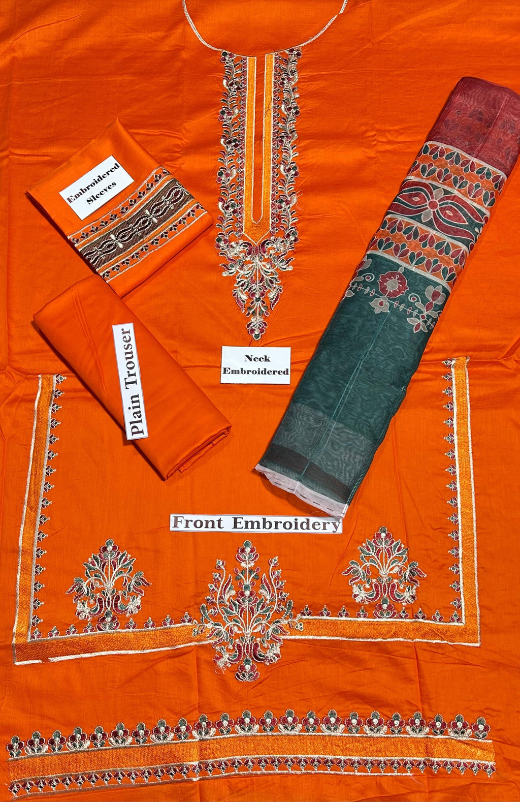 Heavy Embroidered Lawn 3pc
