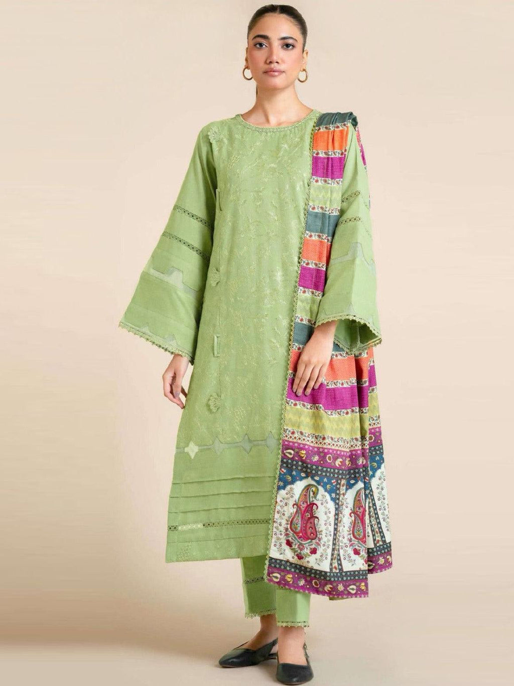 PHULKARI LAWN EMBROIDERED 3pc