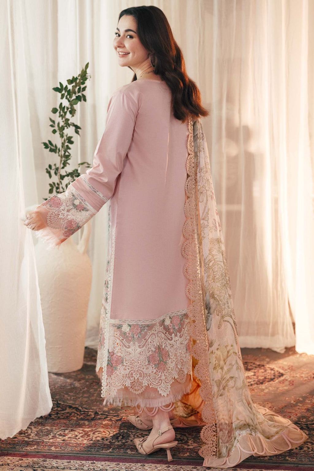 OMBRE JADE EMBROIDERED DHANAK UNSTICHED 3PC (AC-20695)