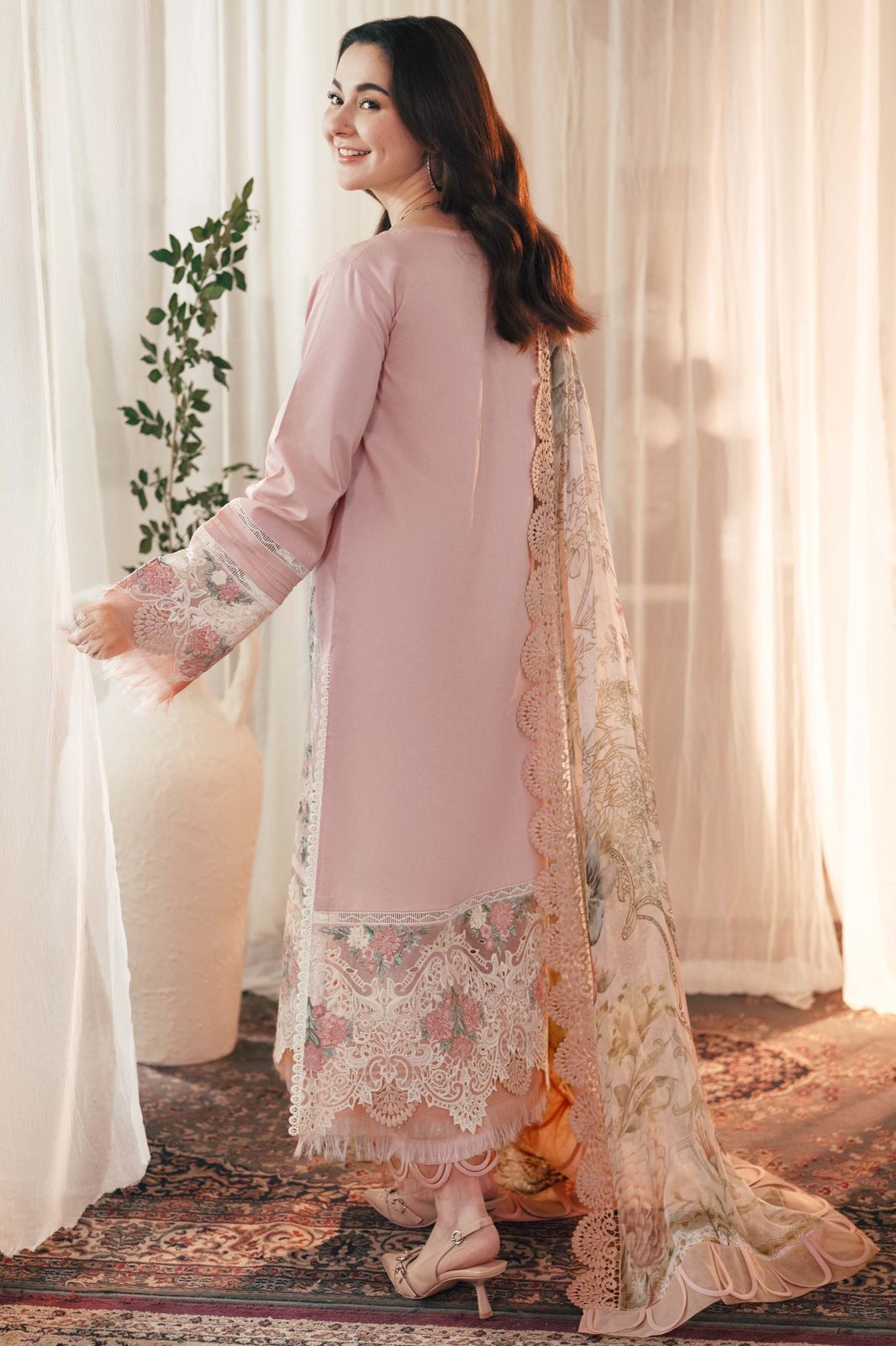 OMBRE JADE EMBROIDERED DHANAK UNSTICHED 3PC (AC-20695)