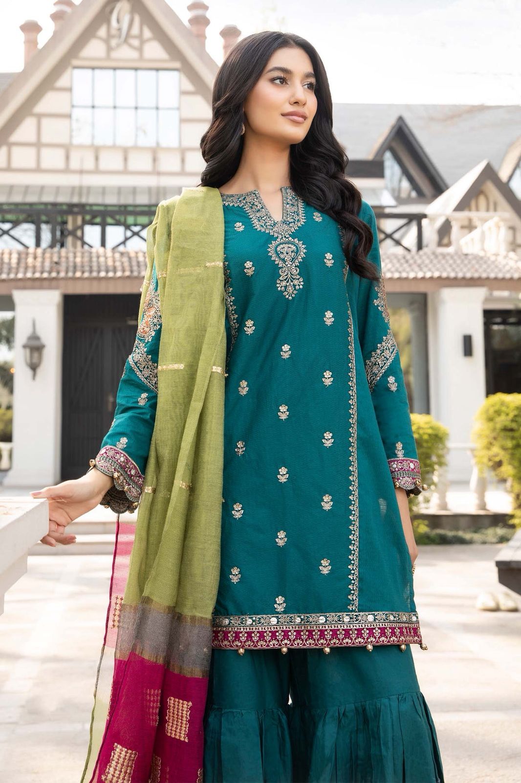 Luxe Maria B Dhanak Winter Collection Embroidered 3pc