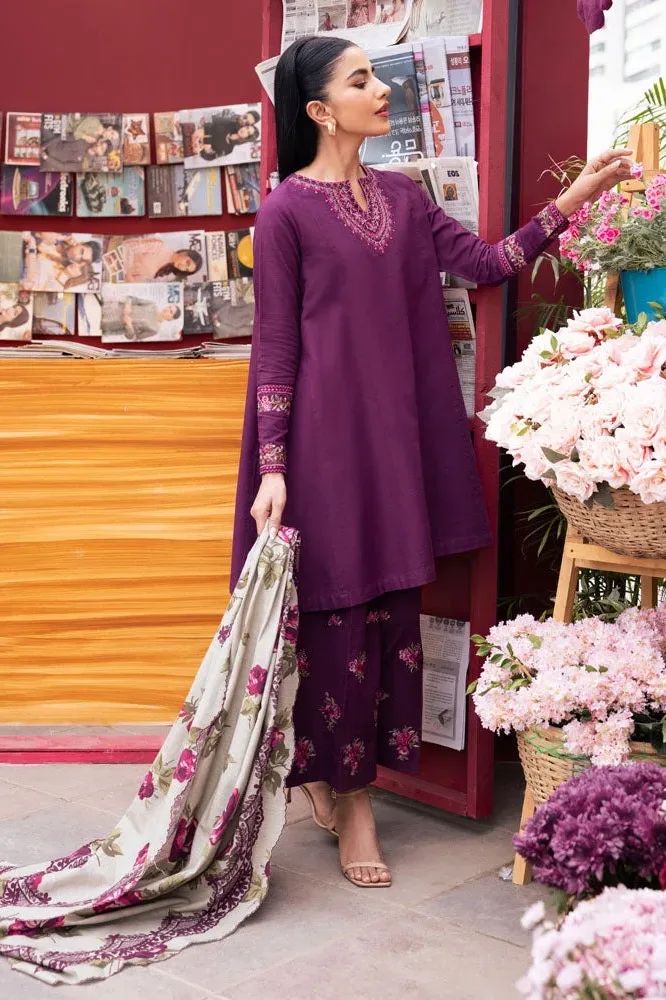 URGE DHANAK EMBROIDERED UNSTICHED 3PC (AC-3867)