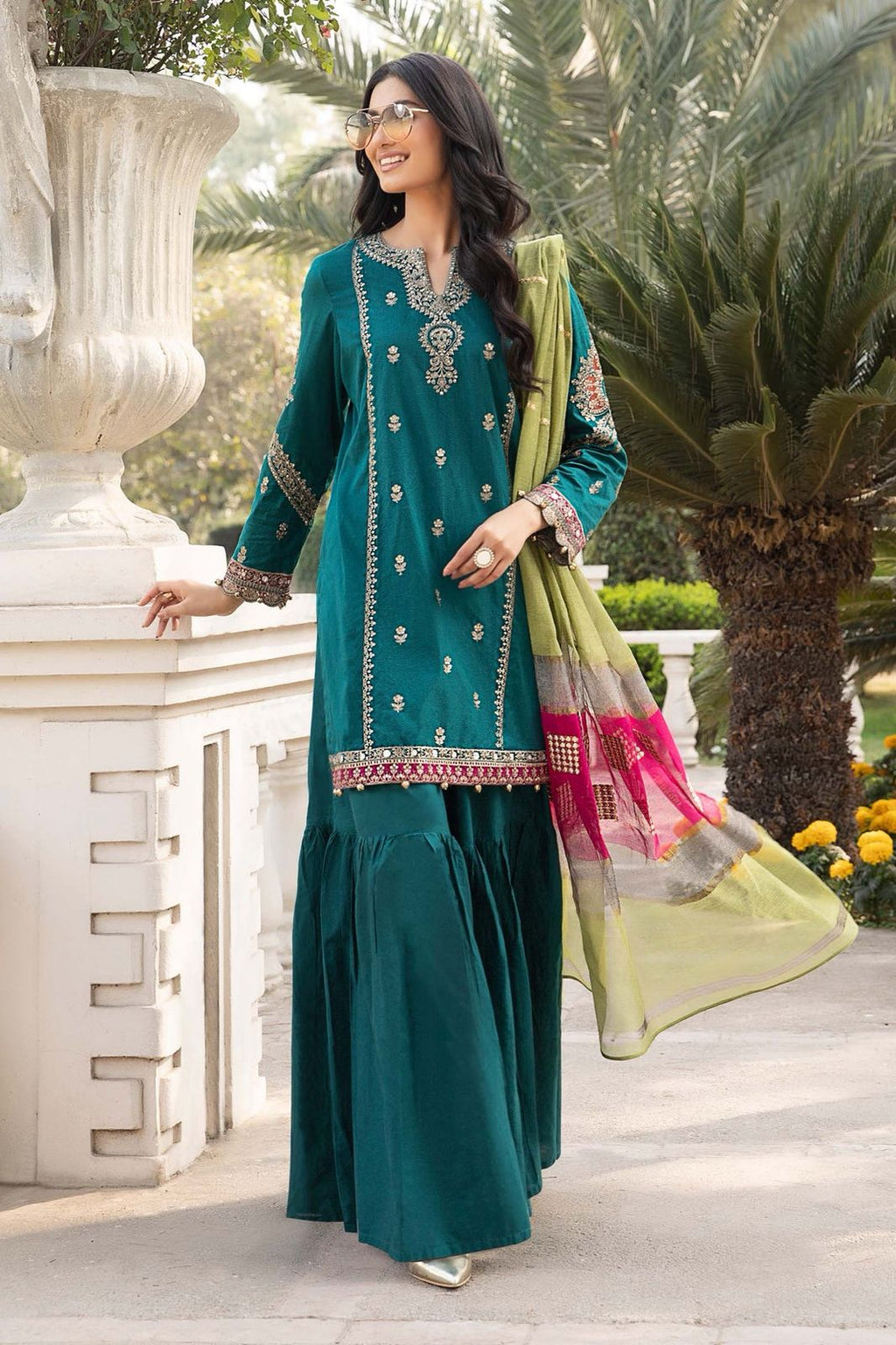 Luxe Maria B Dhanak Winter Collection Embroidered 3pc