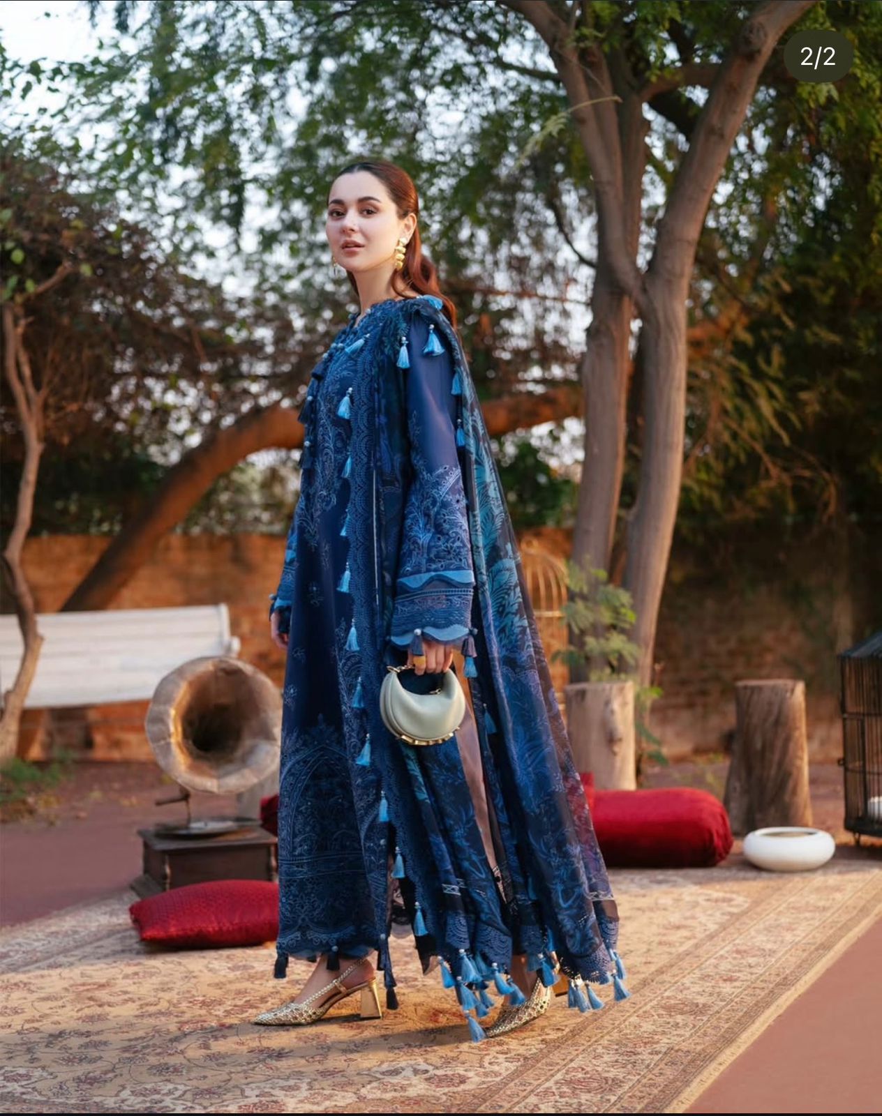 JADE OMBRE X HANIA HEAVY EMBROIDERED DHANAK UNSTICHED 3PC (AC-20696)