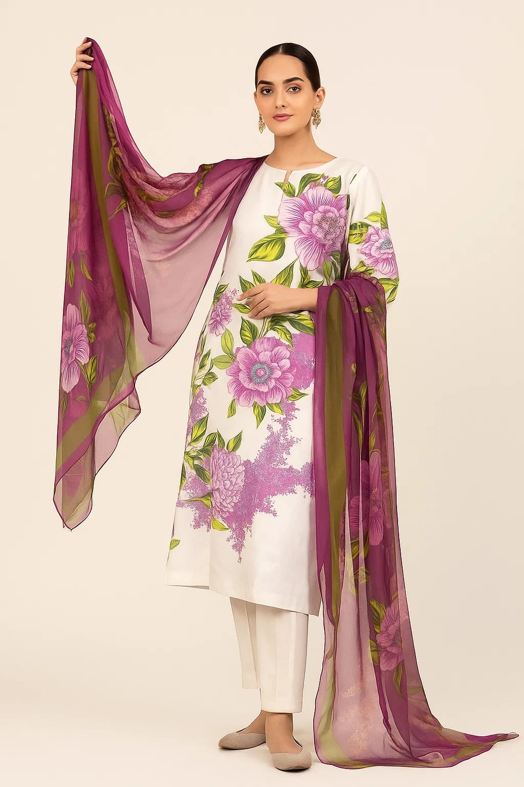 Maria B Swiss Lawn 3pc (4114)