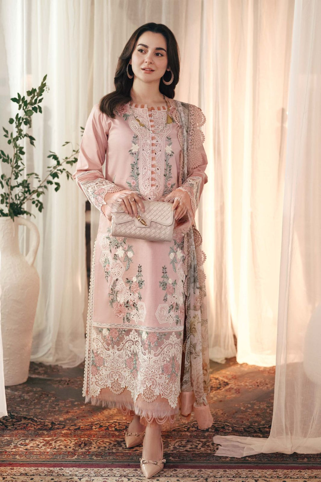 OMBRE JADE EMBROIDERED DHANAK UNSTICHED 3PC (AC-20695)