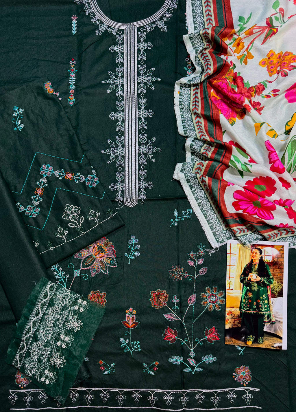 COCO Dhanak Embroidered 3pc Luxury Wear