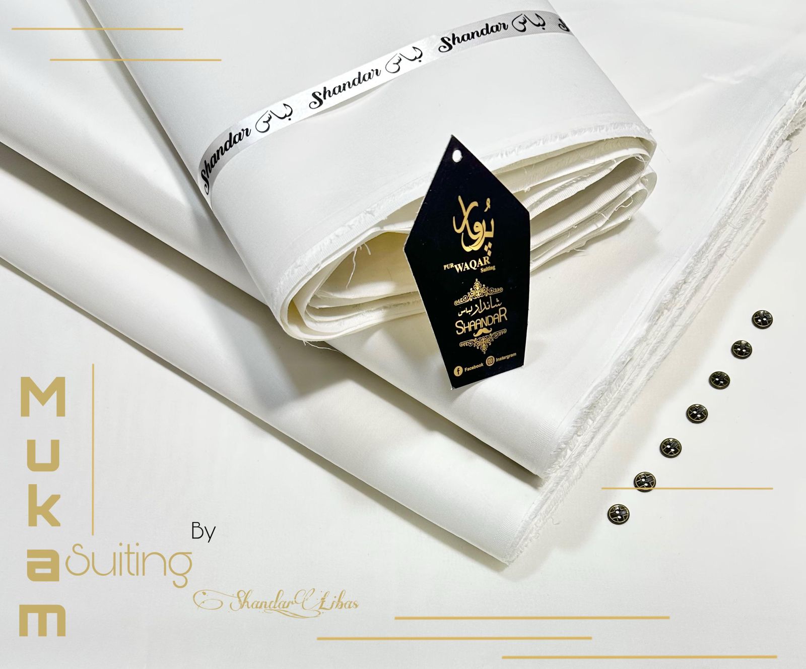 Mukam Suiting By Shandar Libas (Off-White)
