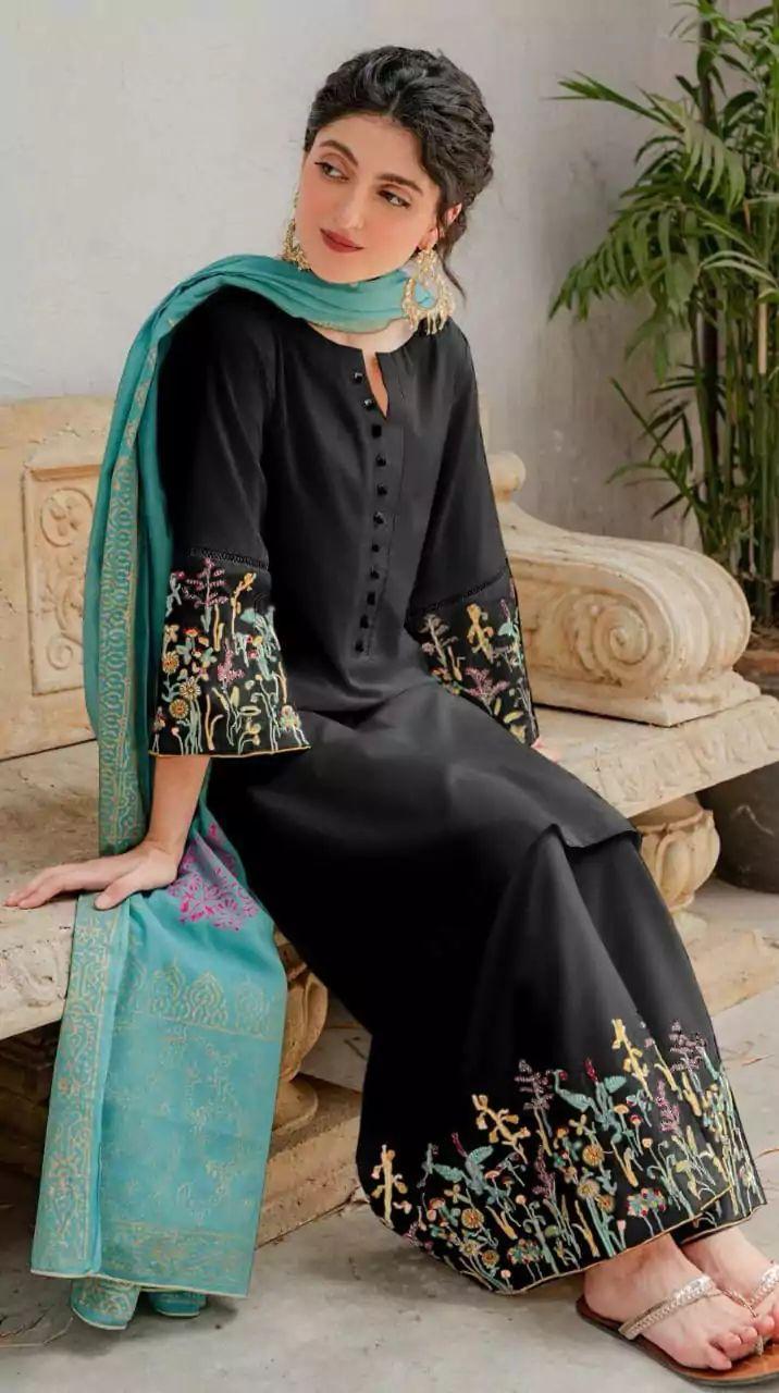 BEAUTIFUL ASLING DHANAK EMBROIDERED 3PC